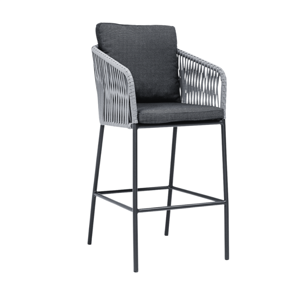 Afro Dış Mekan Örgülü Bar Sandalyesi