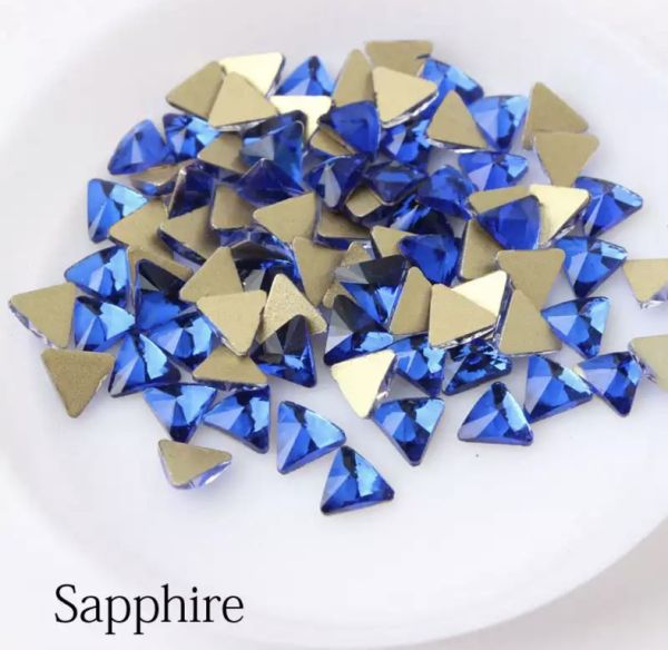 Taş Üçgen Sapphire 5mm 2 Adet