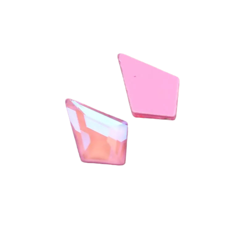 Taş Eşkenar Dörtgen Eğimli Royal Pink 5.5*8.5mm 2 Adet