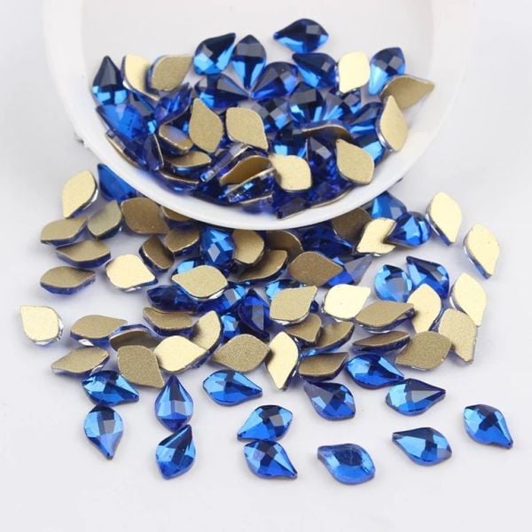 Taş Damla Alev Safir 5*8mm 2 Adet