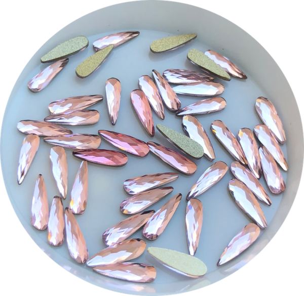 Taş Damla Lt.Pink 3*10mm 2 Adet