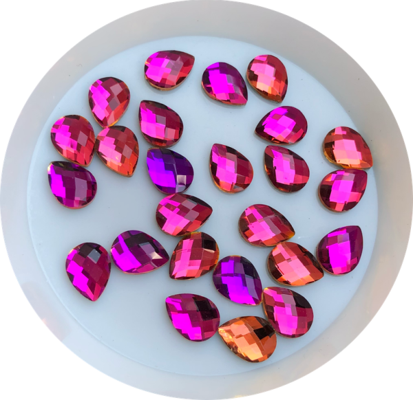 Taş Damla Purple 6*8mm 2 Adet