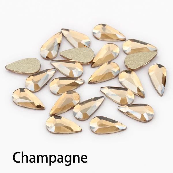 Taş Damla Şampanya 4*8mm 2 Adet