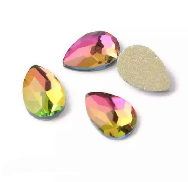 Taş Damla Rainbow 4*6mm 2 Adet