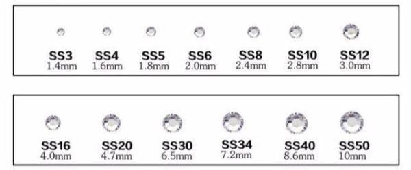 Taş Straz Lt.Peach Karışık Boy ss3-ss10 100 Adet