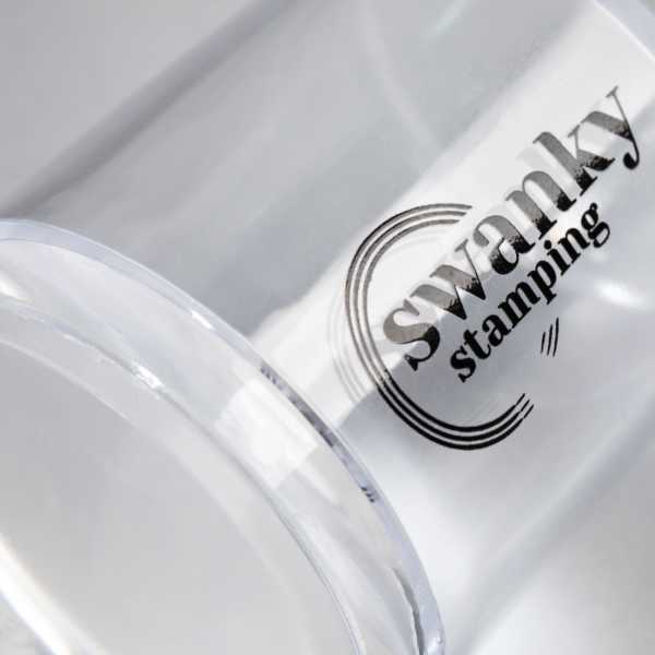 Swanky Stamping Silikon Yüvarlak Şeffaf Kapaklı Yüksek Stamper (4cm)