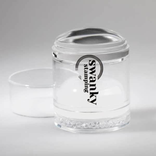 Swanky Stamping Çift Silikonlu Yüvarlak Şeffaf Kapaklı Yüksek Stamper (4cm)