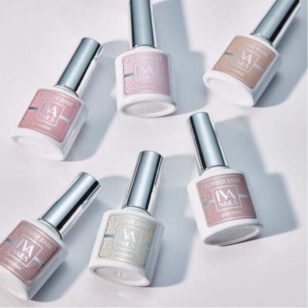 İva Nails Camouflage Rubber Base Gold Stars №5 (8ml)