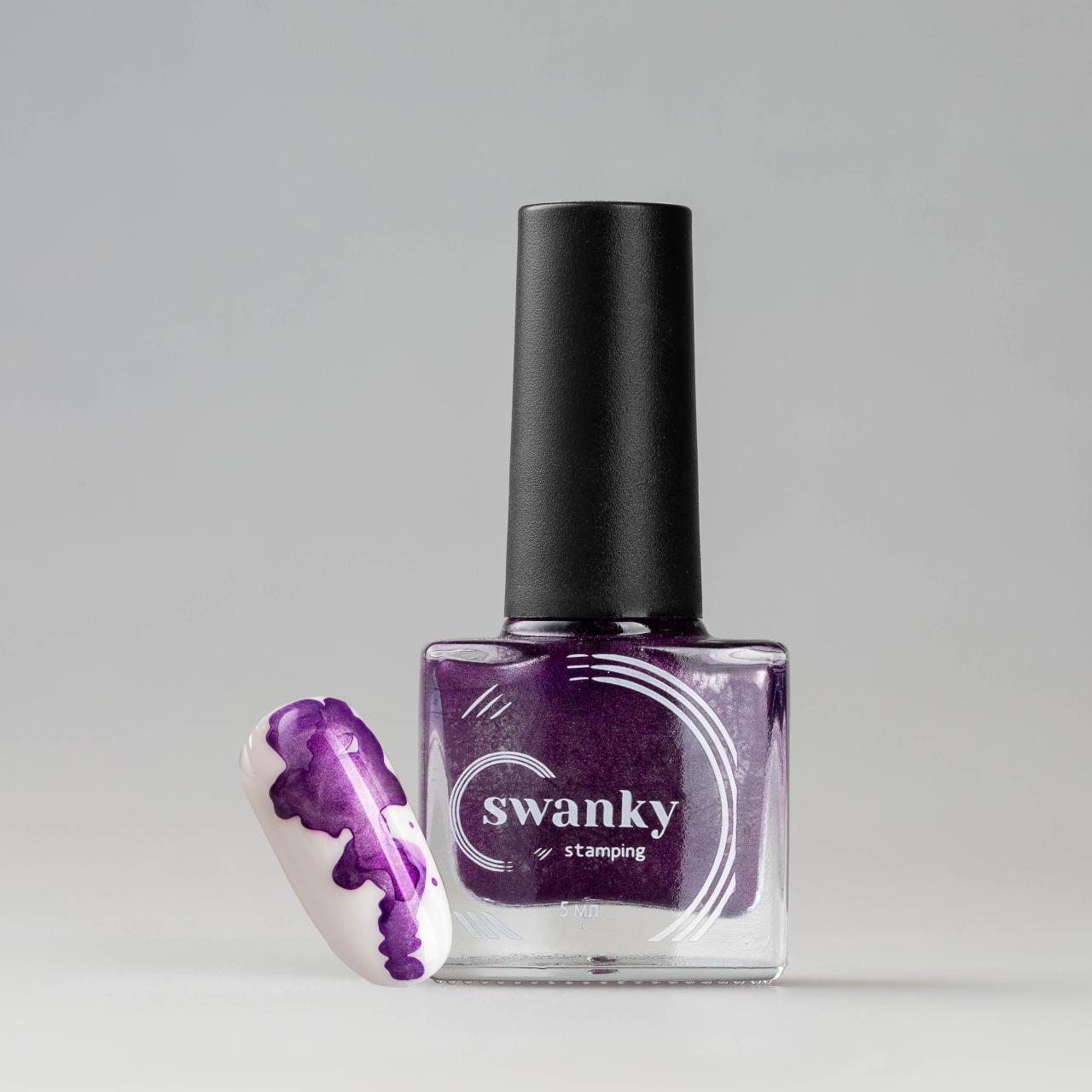 Swanky Stampıng Sulu Boya Metalik Mor PM09 (5ml)