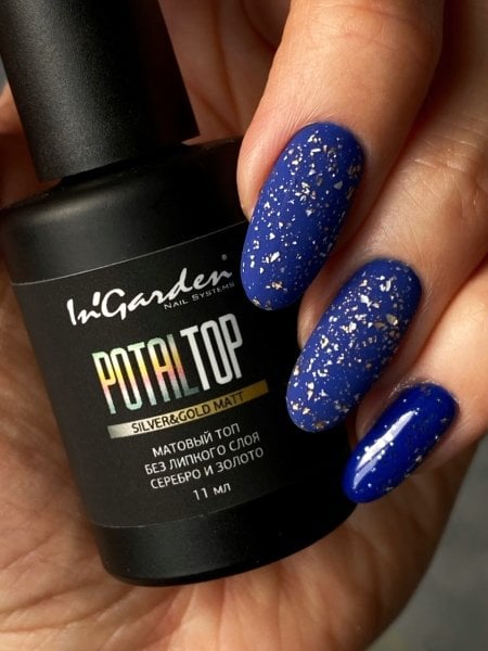 In'Garden Potal Top Coat Silver & Gold Matt Mat/Yapışkansız (11ml)