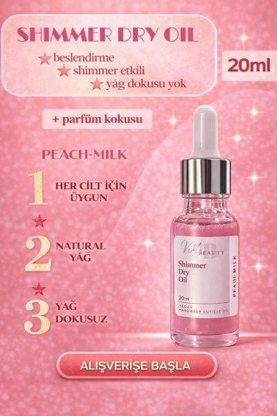 Viola Beauty Kuru Yağ #Peach Milk 20ML-Shimmer Dry Oil