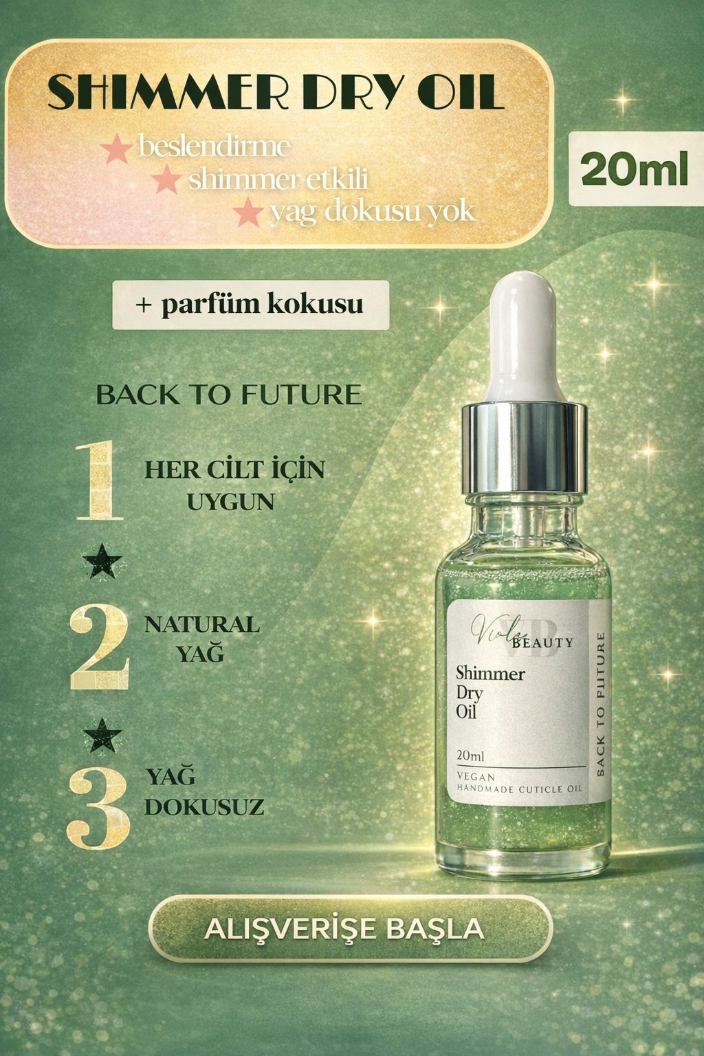 Viola Beauty Kuru Yağ #Back to Future 20ML-Shimmer Dry Oil