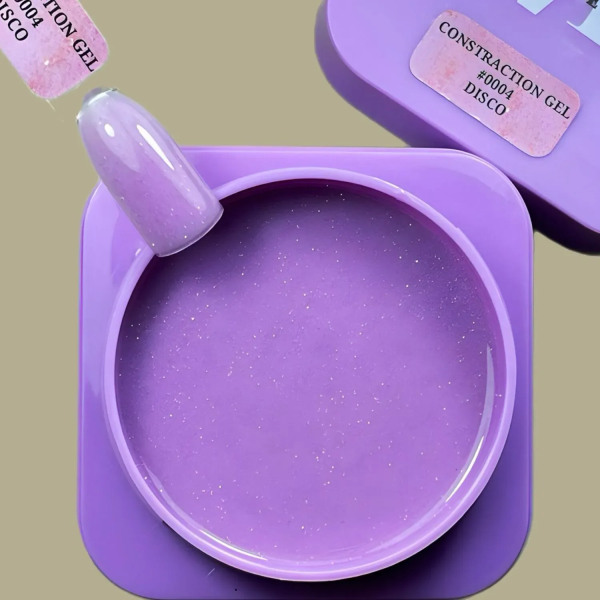 Viola Beauty Constraction Gel Disco #0004 - Orta Akışkan Simli Jel 50 ml