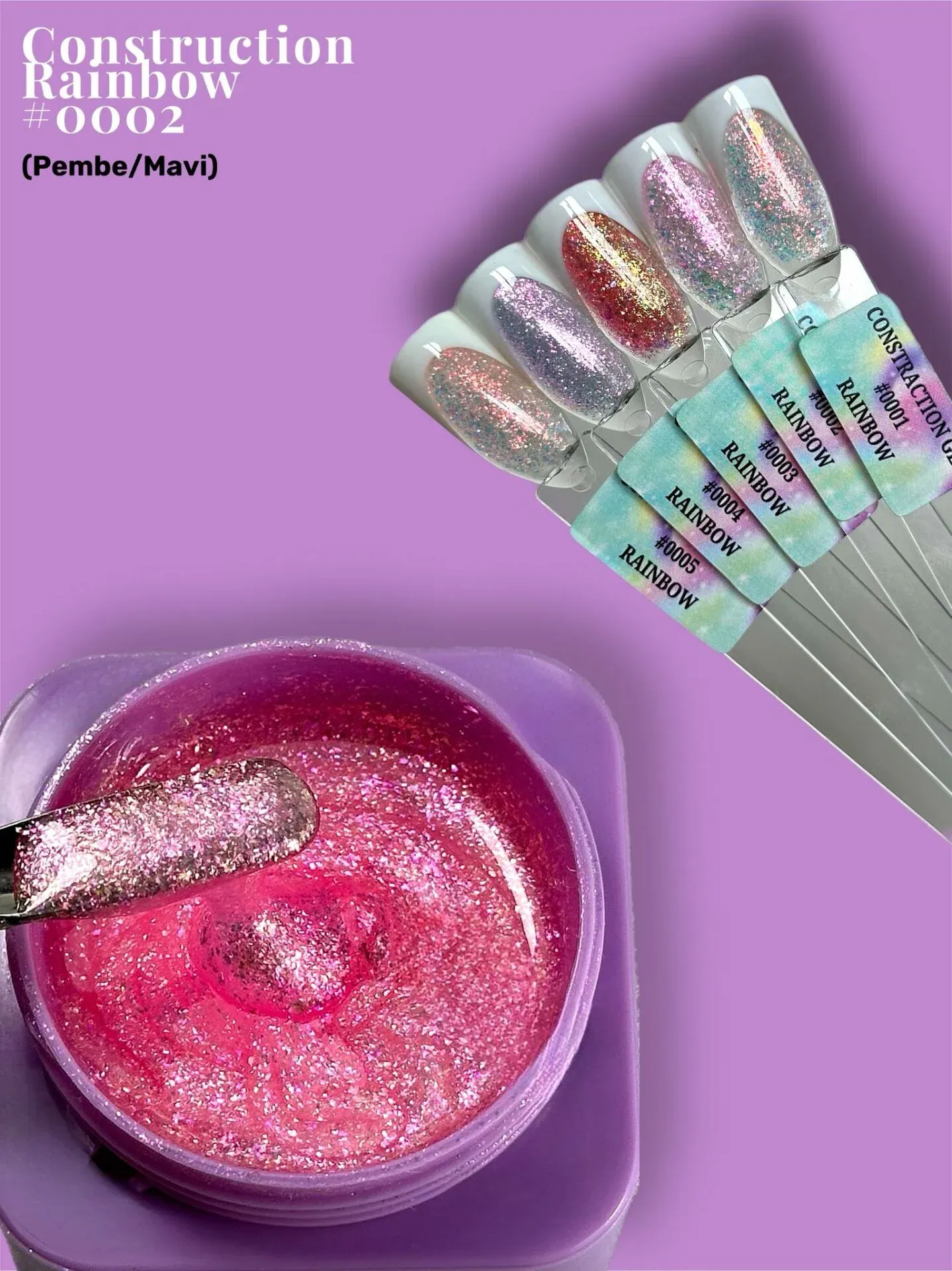 Viola Beauty Constraction Gel Rainbow #0002 - Orta Akışkan Builder Jel 30 ml