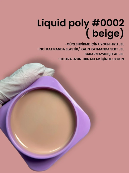 Viola Beauty Liquid Poly Gel Nude #0002 - (yeni kıvam, yeni renk) 50 ml