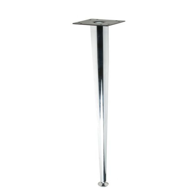 Hafele Ahşap İçin Sehpa Ayağı 76x410mm, Parlak Krom Renk