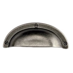Hafele Lamont 64mm Kabuk Kulp, Antik Gümüş Renk
