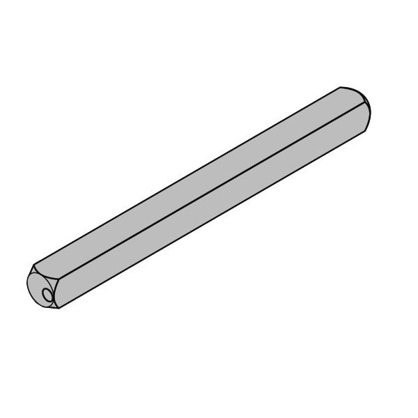Hafele Çift Taraflı Mil, 8x130mm