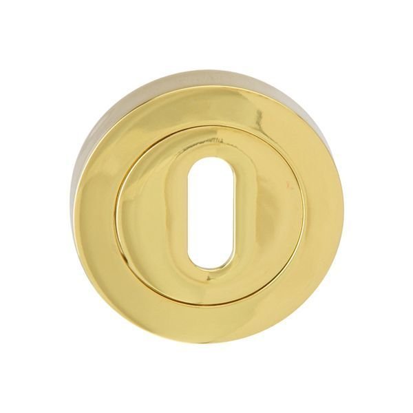 Hafele Yuvarlak Oda Kapı Kolu Rozeti 52mm, Parlak Pirinç Renk