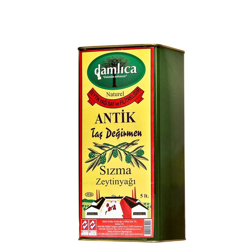 YENİ MAHSUL 5 LT ANTİK TAŞ DEĞİRMEN SIZMA ZEYTİNYAĞI