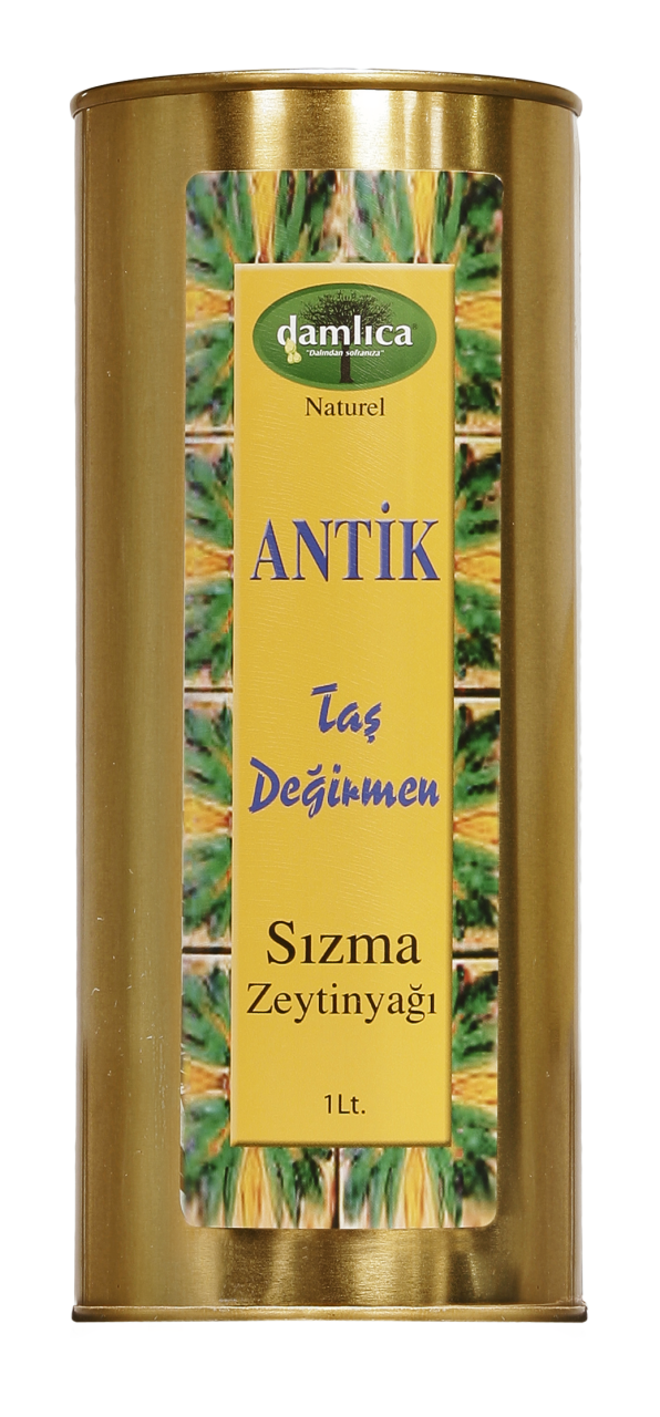 1LT TENEKE ANTİK TAŞ DEĞİRMEN SIZMA ZEYTİNYAĞI YENİ MAHSUL