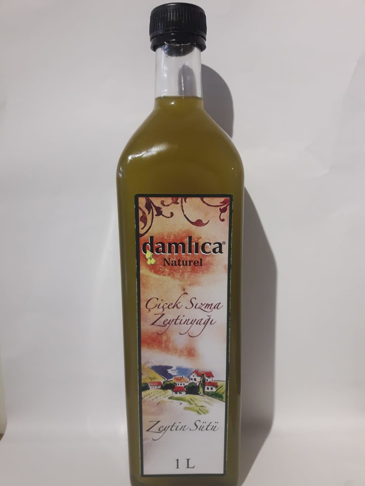 1 LT CAM ŞİŞE ÇİÇEK SIZMA(ZEYTİN SÜTÜ) ZEYTİNYAĞI