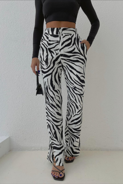 Zebra Desen Pantolon - Zebra