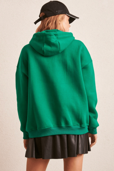 İçi Şardonlu Sweatshirt - Yeşil