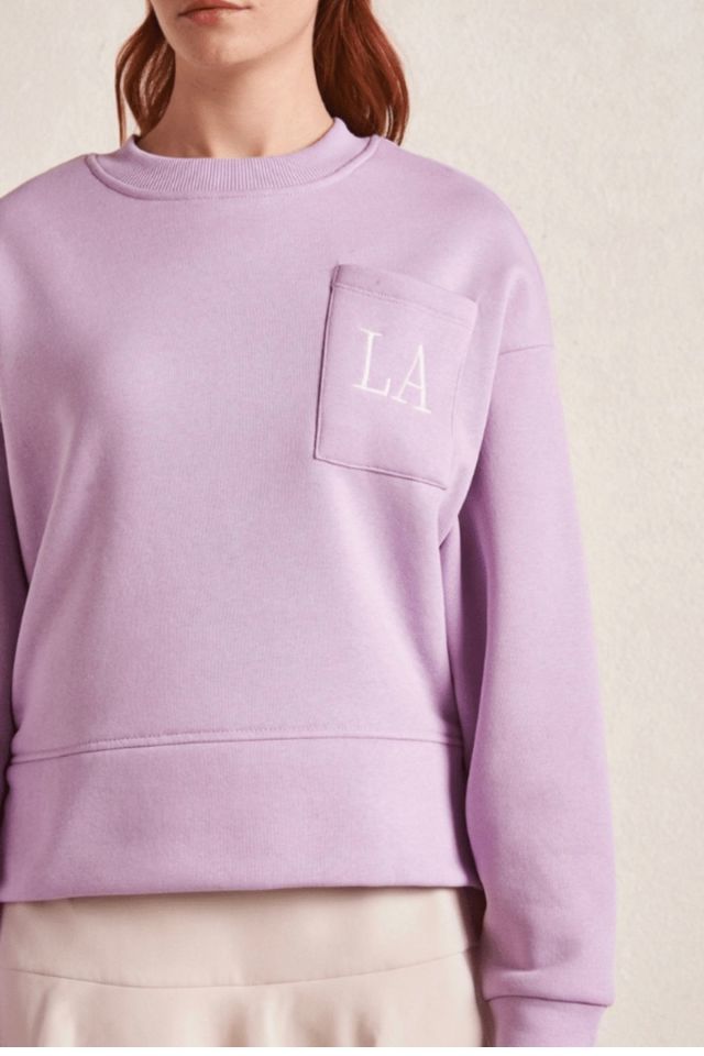 Nakışlı Sweatshirt - Lila