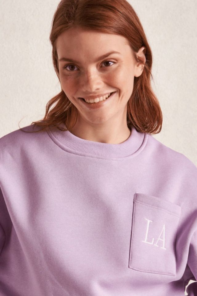Nakışlı Sweatshirt - Lila