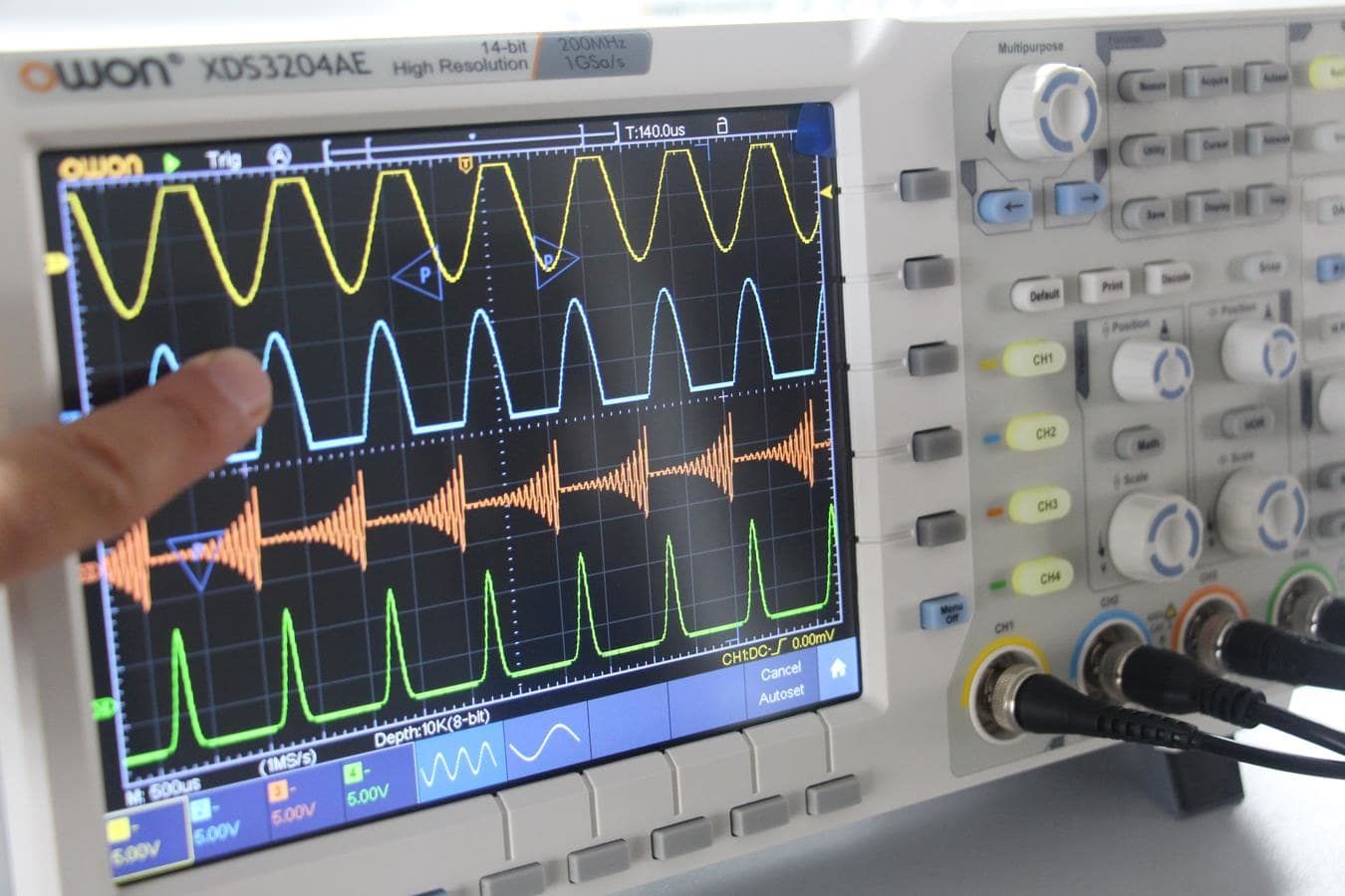 Owon XDS3204AE Dijital Osiloskop 200 MHZ 4 Kanal 14bit