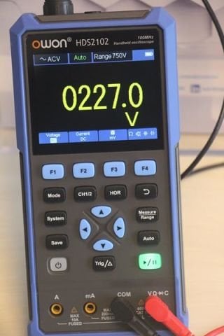 Owon HDS2102 100 MHz El Tipi Osiloskop-Multimetre