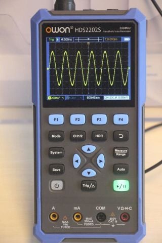 Owon HDS2202S 200 MHz El Tipi Osiloskop-Multimetre-FonkJen