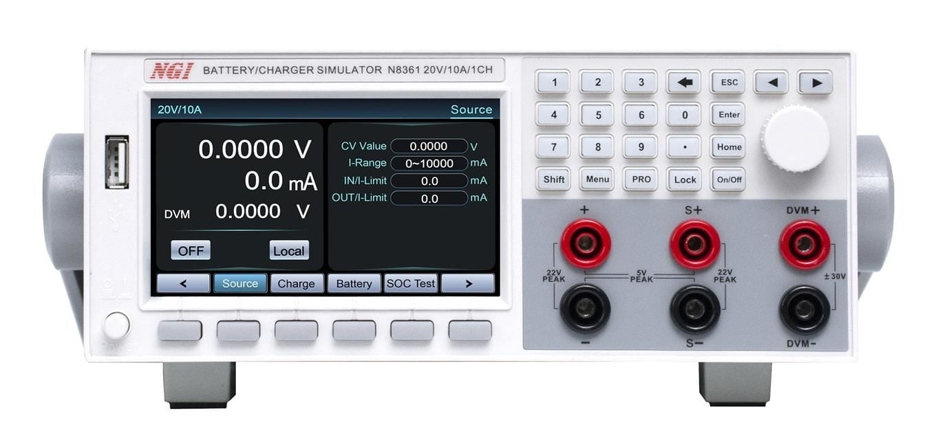 NGI N8361-20-10 Batarya Simülatörü 20V/±10A/200W