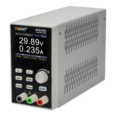 Owon SPS3081 Sessiz DC Güç Kaynağı 120W/31V/8,1A
