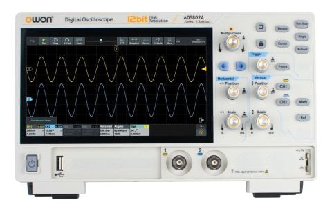 Owon ADS802A Osiloskop-70MHz-2Ch-7''DokEkr-12Bit