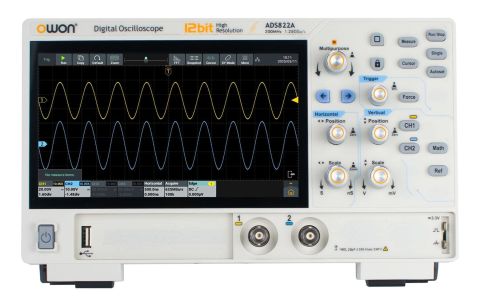 Owon ADS822A Osiloskop-200MHz-2Ch-7''DokEkr-12Bit