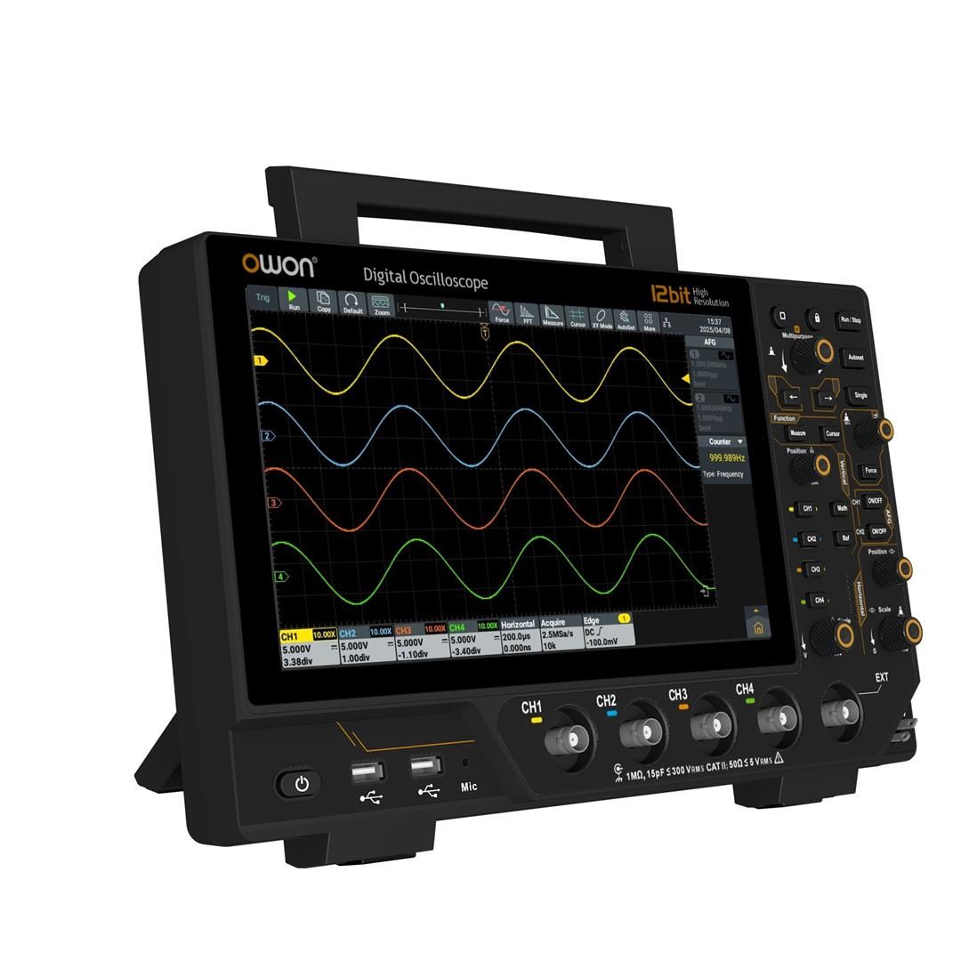Owon ADS3204A Osiloskop-200MHz-4Ch-10’’DokEkr-12Bit