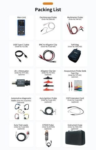 OWON HDS2102A – Otomotiv Teşhis Özellikli Taşınabilir Osiloskop