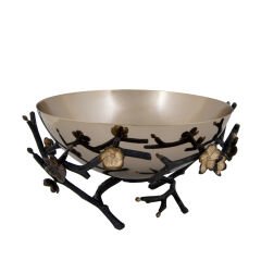 Marina Pirinç Gold Renk Dekoratif Kase