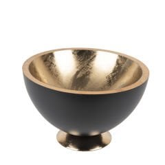 Kadus Ahşap Gövdeli Pirinç Ayaklı Dekoratif Servis Kasesi