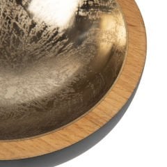 Kadus Ahşap Gövdeli Pirinç Dekoratif Servis Kasesi