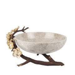 Marina Pirinç ve Mermer Dekoratif Kase