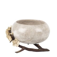 Marina Pirinç ve Mermer Dekoratif Kase