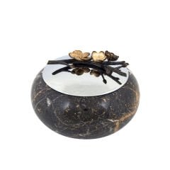 Anika Pirinç Kapaklı Mermer Dekoratif Kase