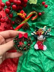 Yeni Yıl Kapı Süsü Broş