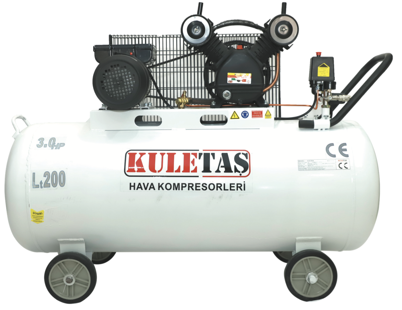 200LT 3HP 8BAR PİSTONLU HAVA KOMPRESÖRÜ