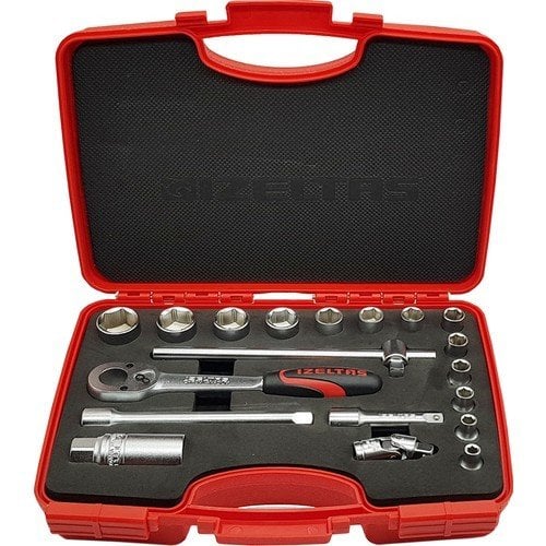 İZELTAŞ 3/8'' ALTI KÖŞE LOKMA TAKIMI (19 PARÇA) 1110 00 6019