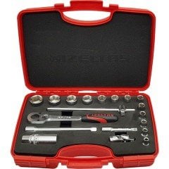 İZELTAŞ 3/8'' ALTI KÖŞE LOKMA TAKIMI (19 PARÇA) 1110 00 6019