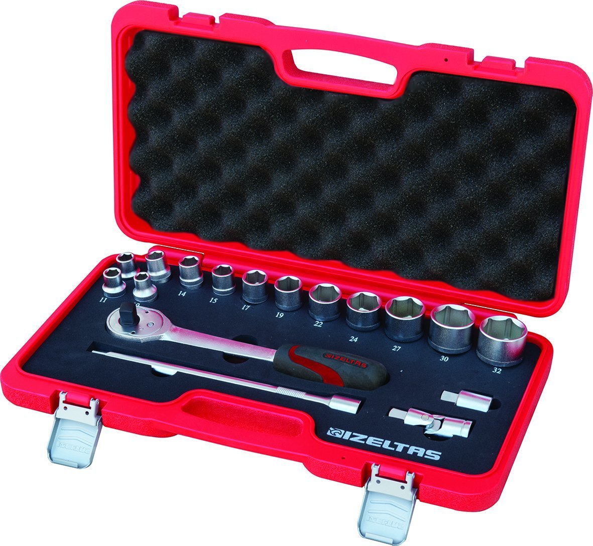 İZELTAŞ 1/2'' ALTI KÖŞE LOKMA TAKIMI (17 PARÇA)
